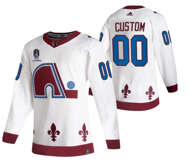 Men's Colorado Avalanche Avtive Player Custom 2022 White Stanley Cup Champions Patch Stitched Jersey Men's Colorado Avalanche Avtive Player Custom 2022 White Stanley Cup Champions Patch Stitched Jersey
